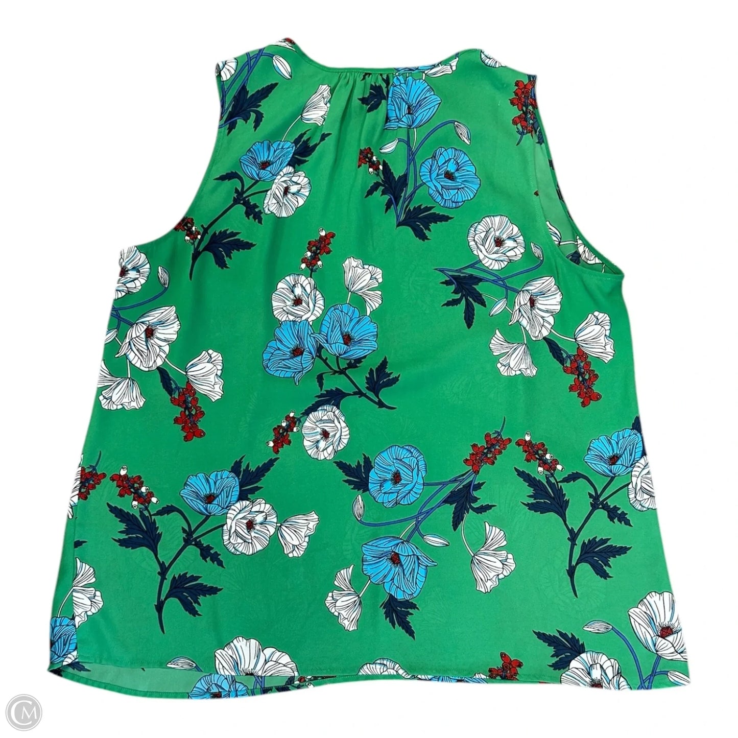 Top Sleeveless By Cabi In Floral Print, Size: L