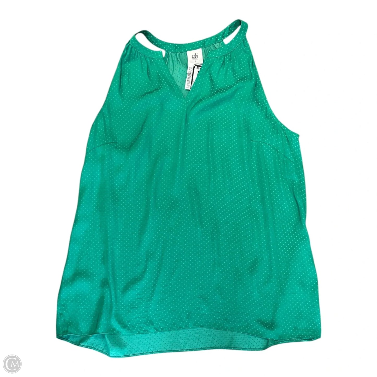 Top Sleeveless By Cabi In Green, Size: L