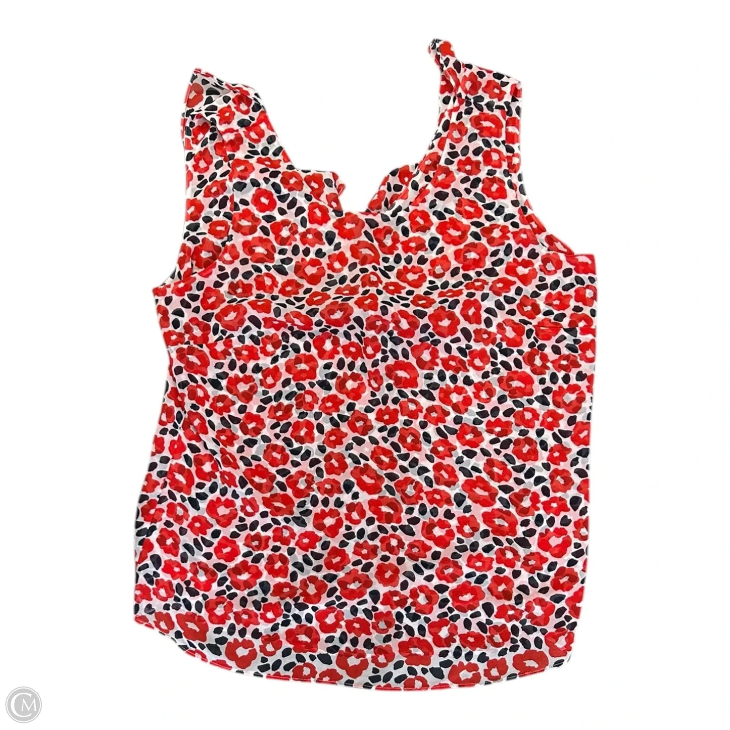 Top Sleeveless By Cabi In Floral Print, Size: L