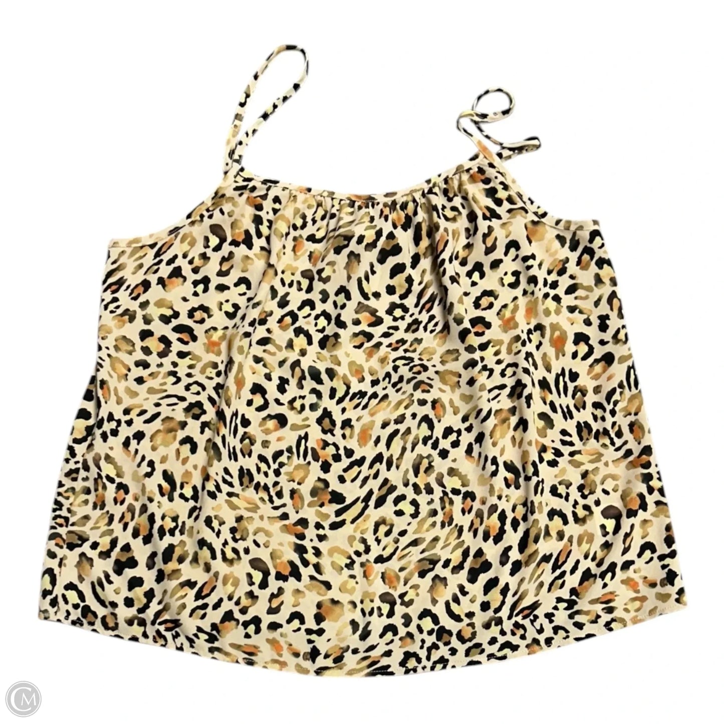 Top Sleeveless By Cabi In Animal Print, Size: L