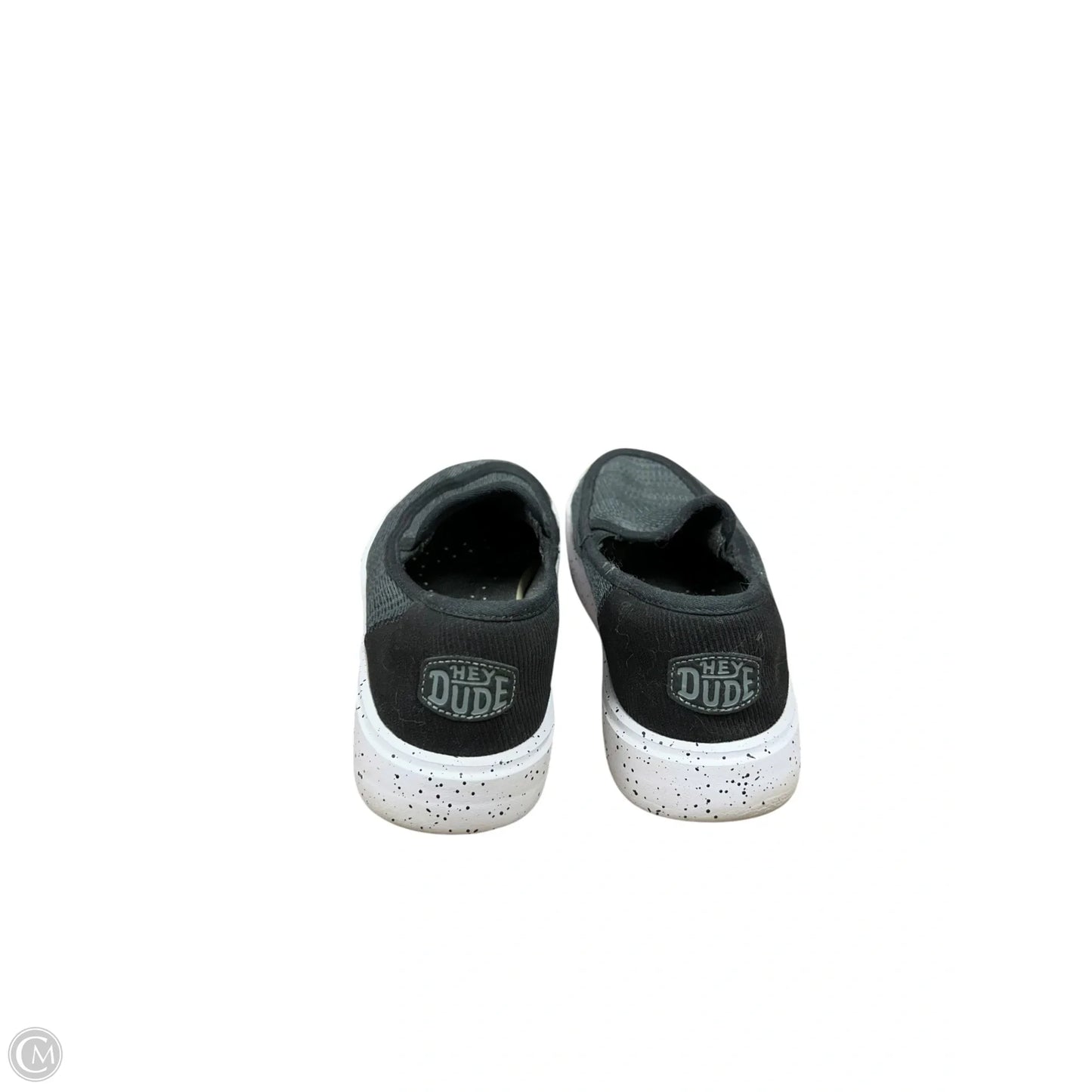 Shoes Flats By Hey Dude In Black & Grey, Size: 8