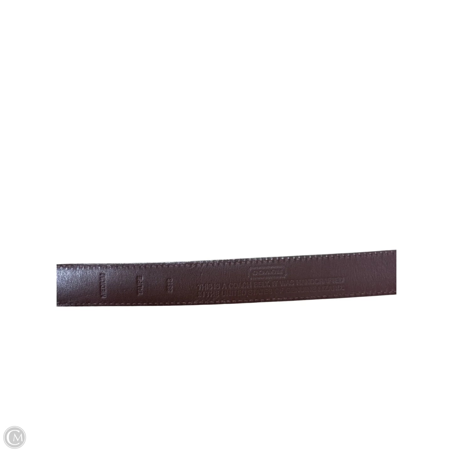 Belt Designer By Coach, Size: Medium