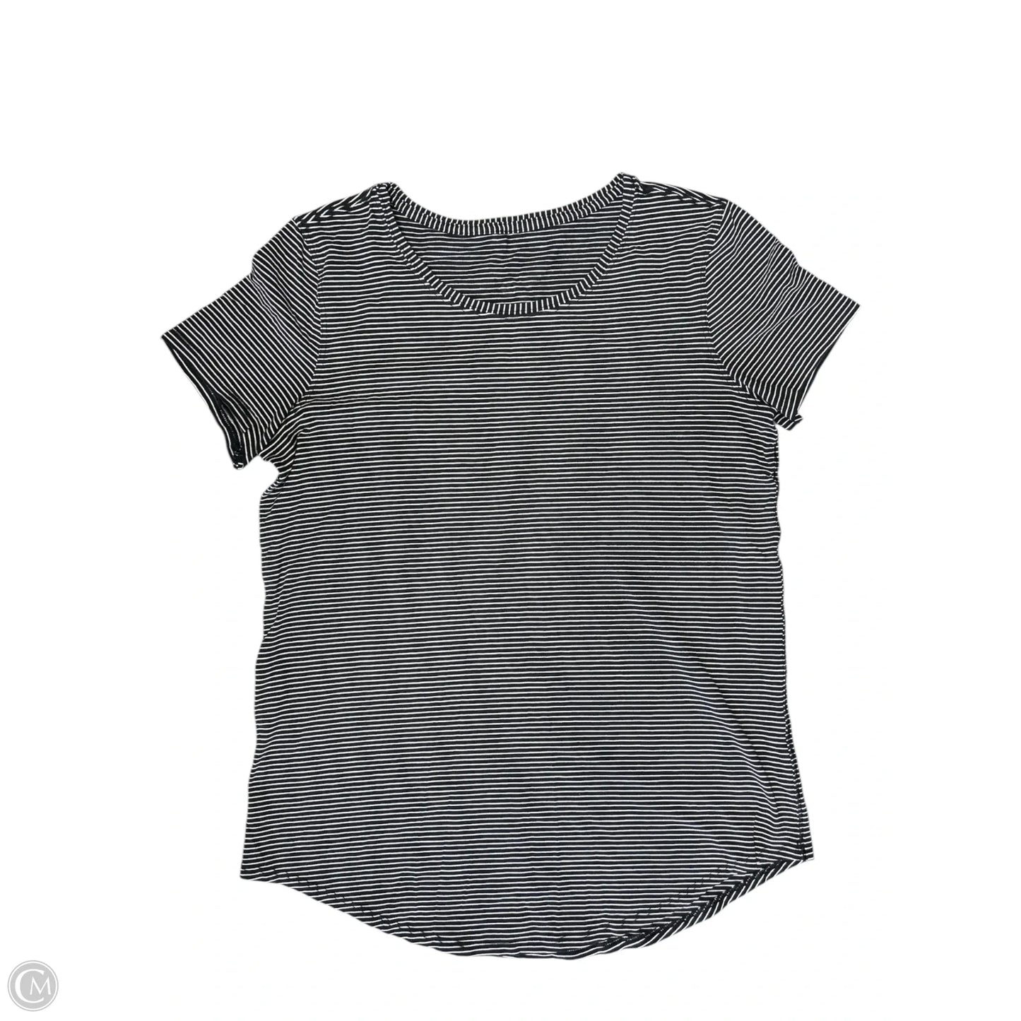 Top Short Sleeve By Lululemon In Striped Pattern, Size: M