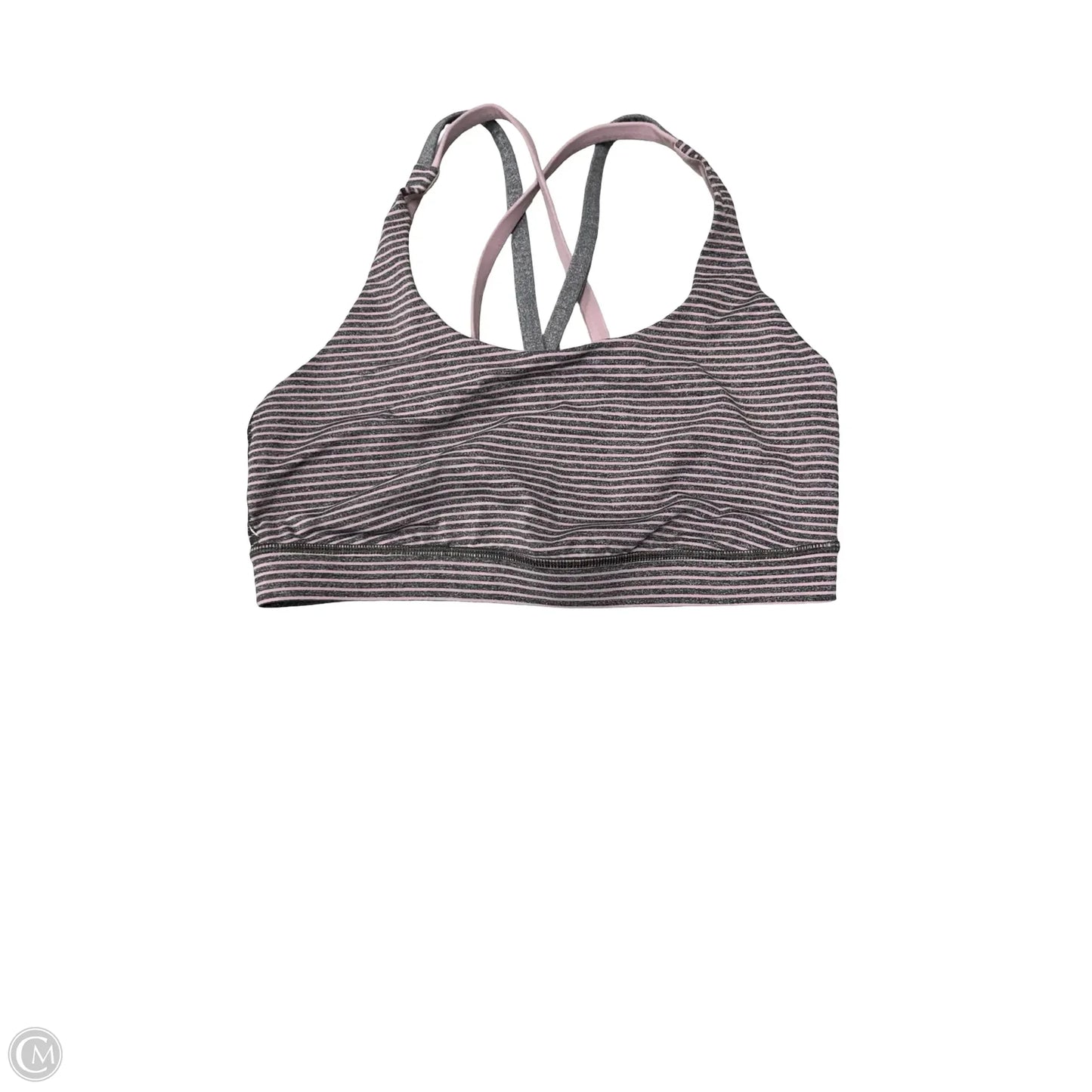 Athletic Bra By Lululemon In Striped Pattern, Size: 8