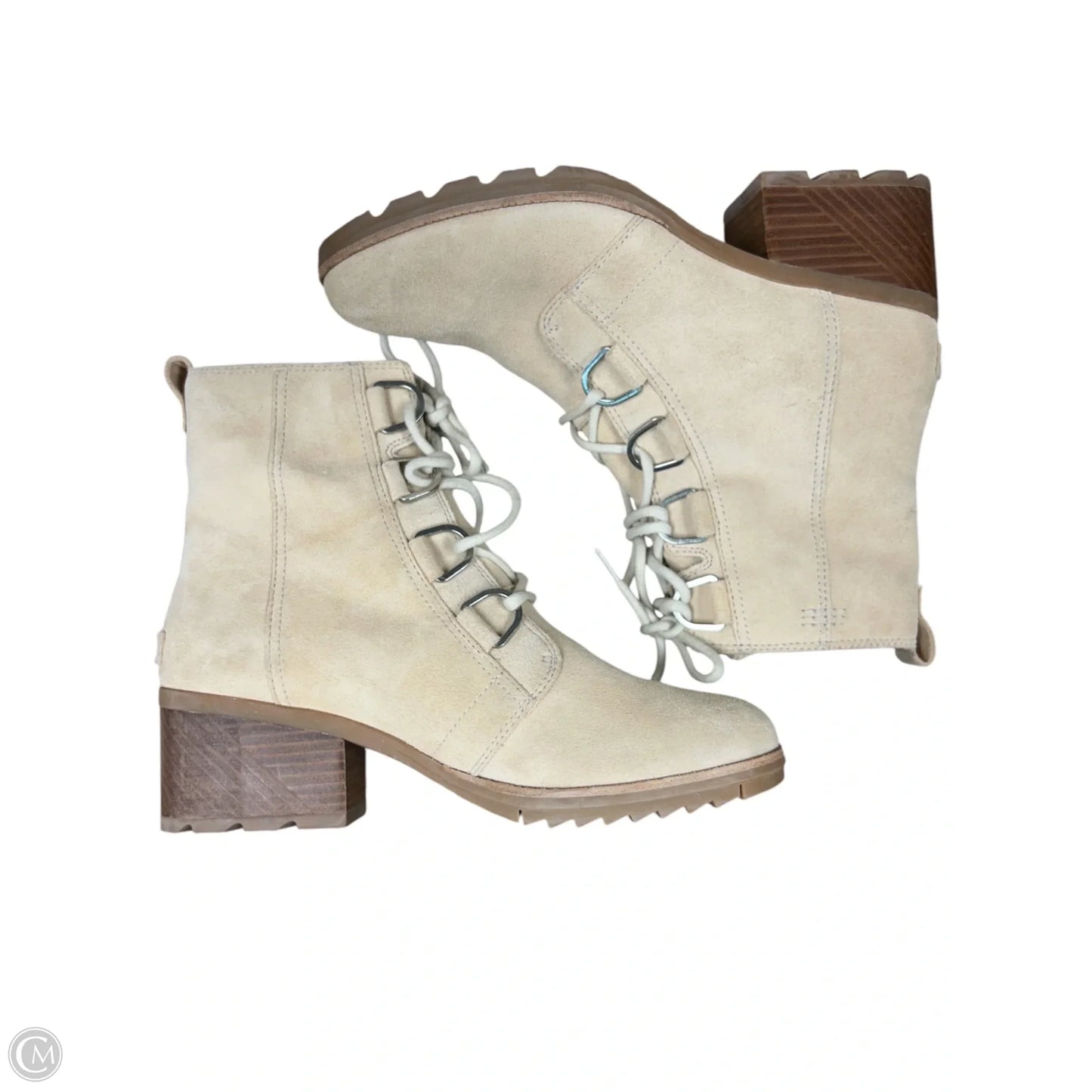 Boots Ankle Heels By Sorel In Cream, Size: 11