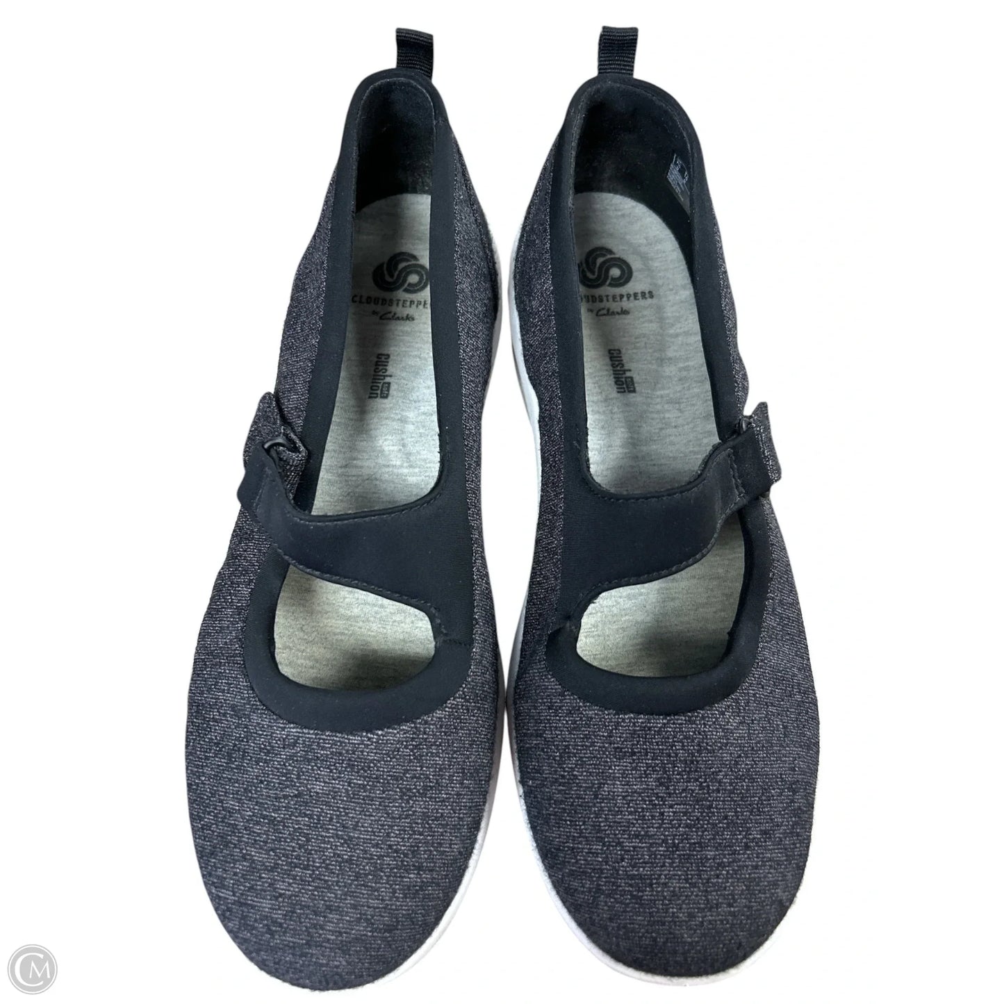 Shoes Flats By Clarks In Black & Grey, Size: 10