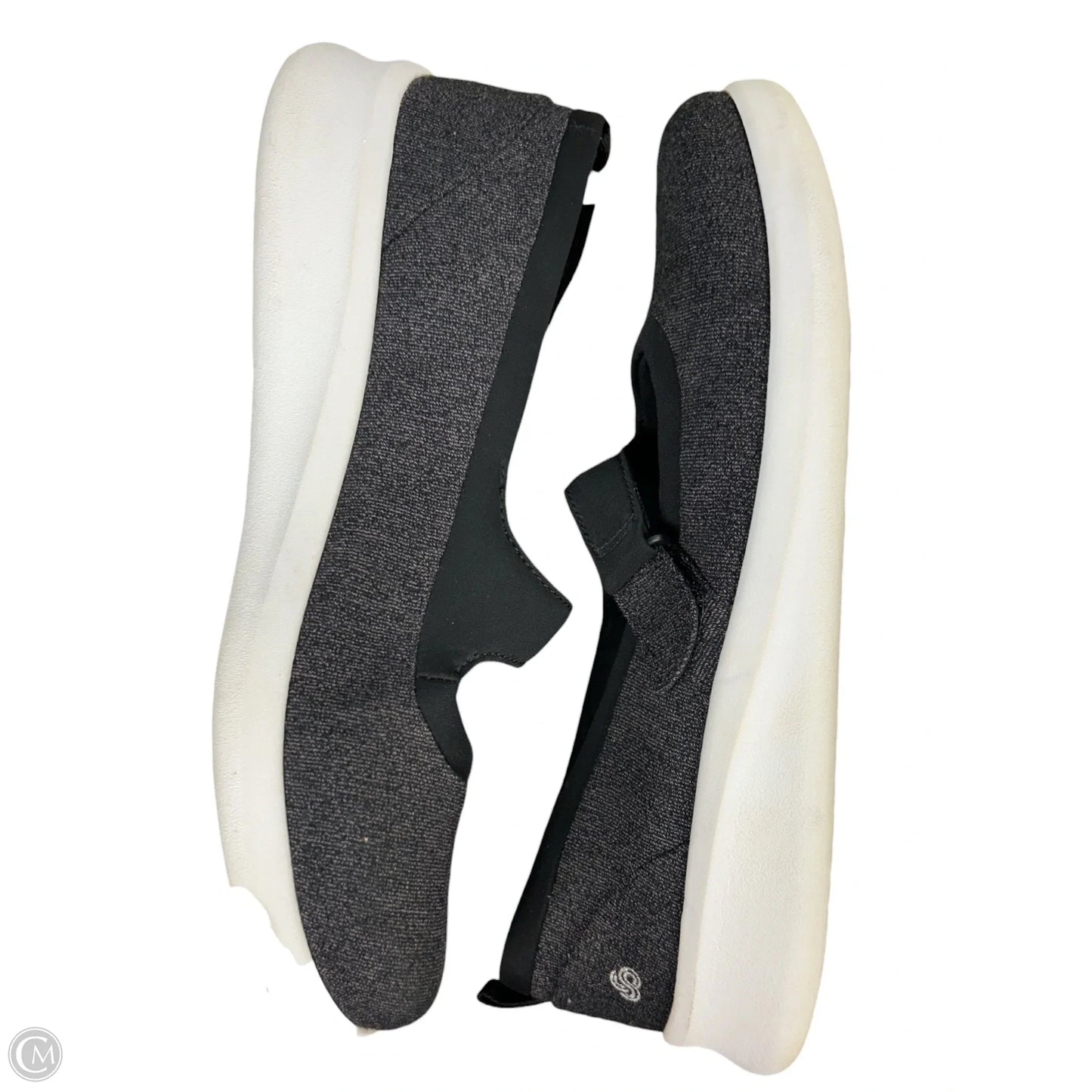 Shoes Flats By Clarks In Black & Grey, Size: 10