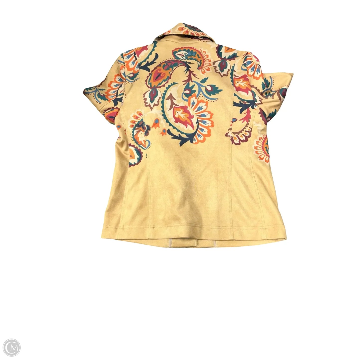 Jacket Moto By Chicos In Yellow, Size: S