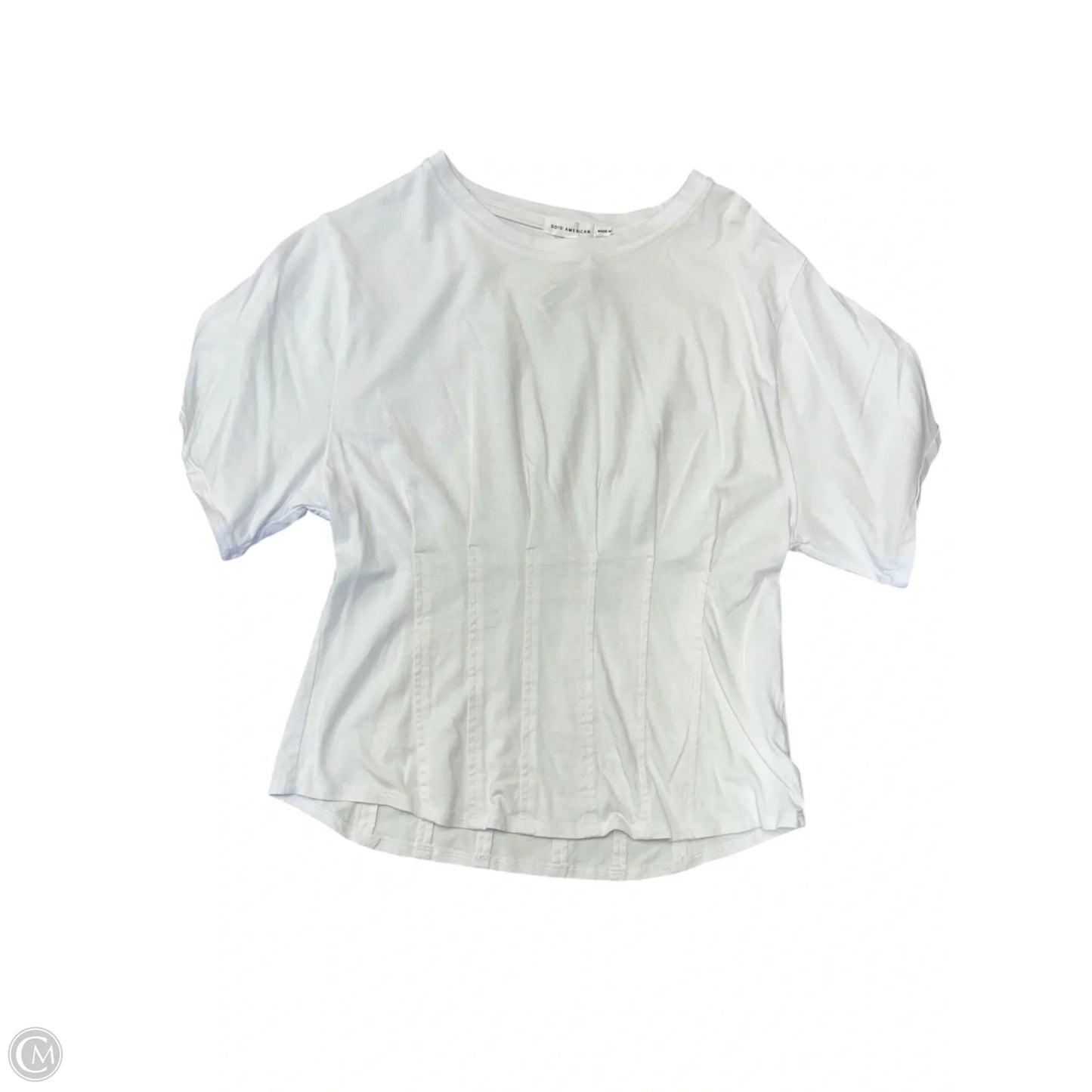 Top Short Sleeve By Good American In White, Size: 2