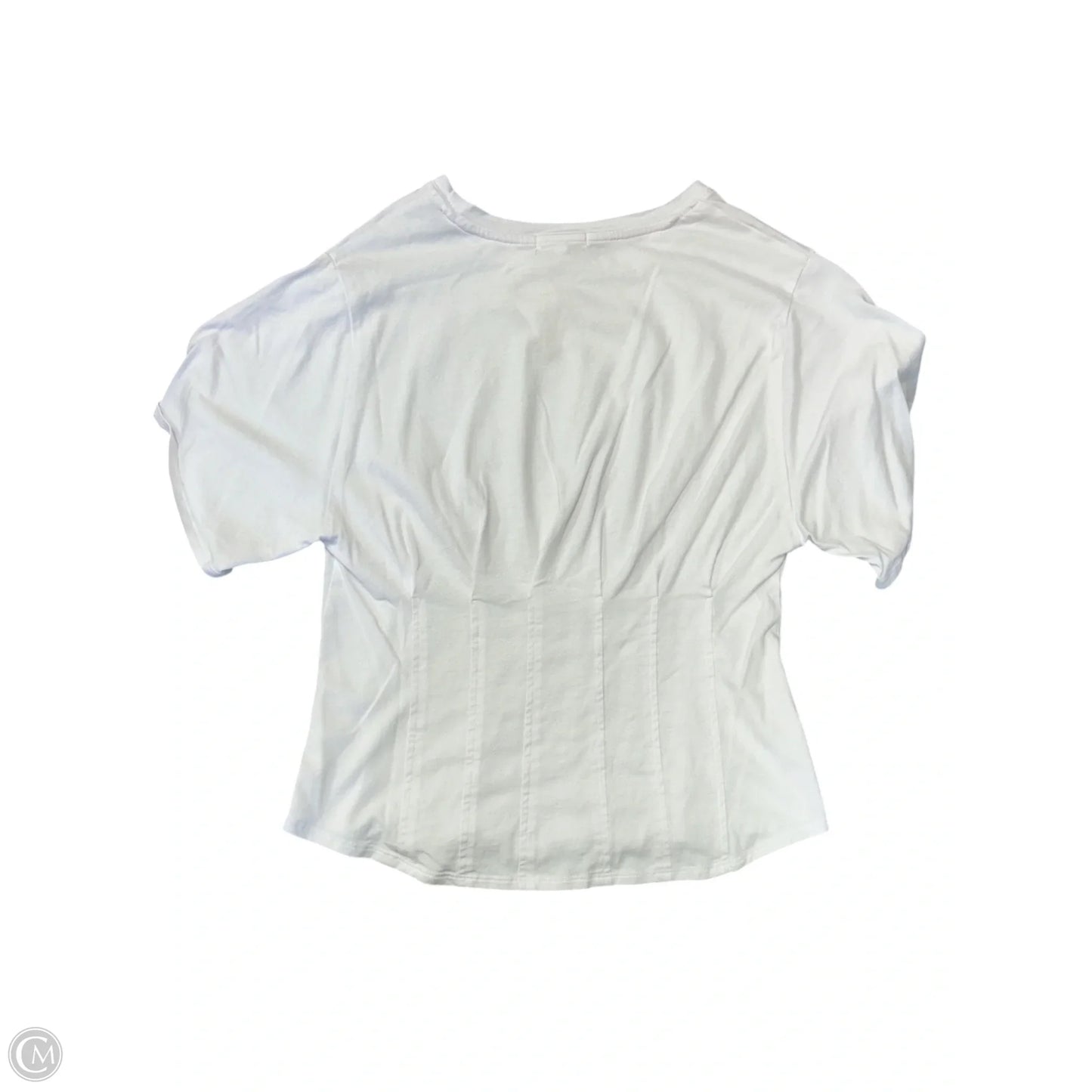 Top Short Sleeve By Good American In White, Size: 2