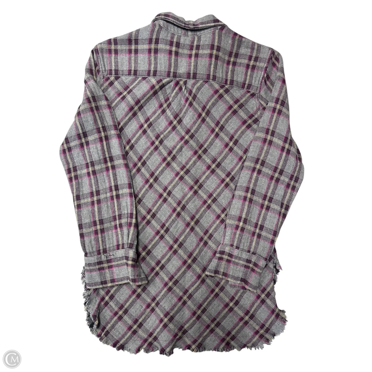 Blouse Long Sleeve By Cabi In Grey & Purple, Size: S