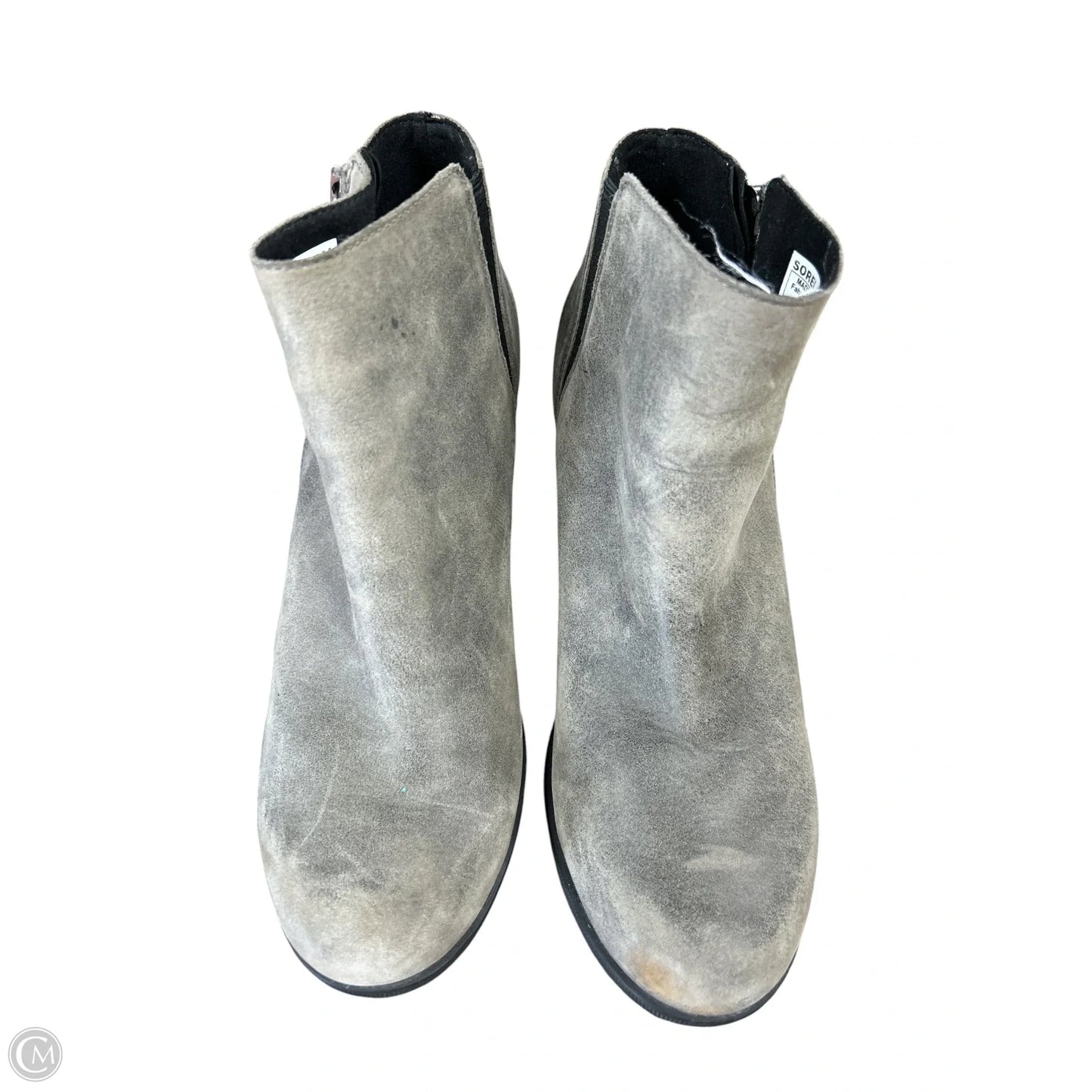 Boots Ankle Heels By Sorel In Grey, Size: 9.5