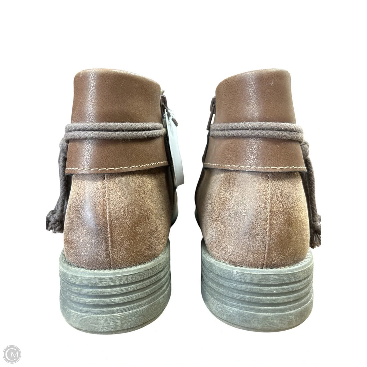 Boots Ankle Flats By Cme In Brown, Size: 11