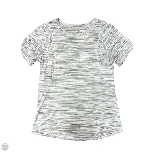 Athletic Top Short Sleeve By Lululemon In Grey, Size: S
