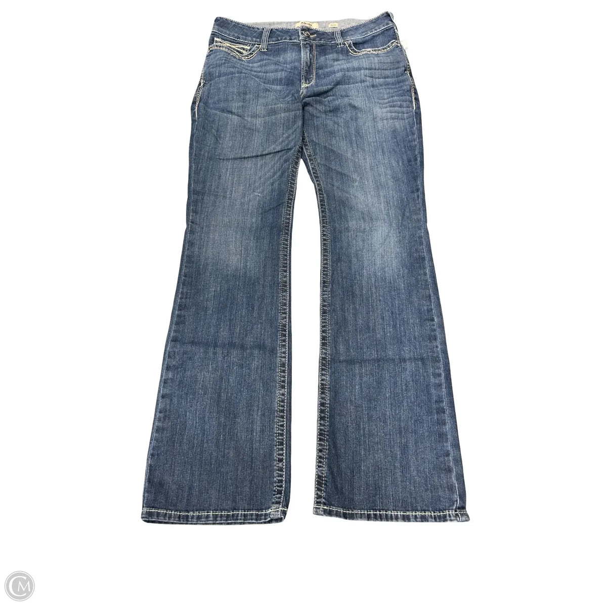 Jeans Boot Cut By Ariat In Blue Denim, Size: 18
