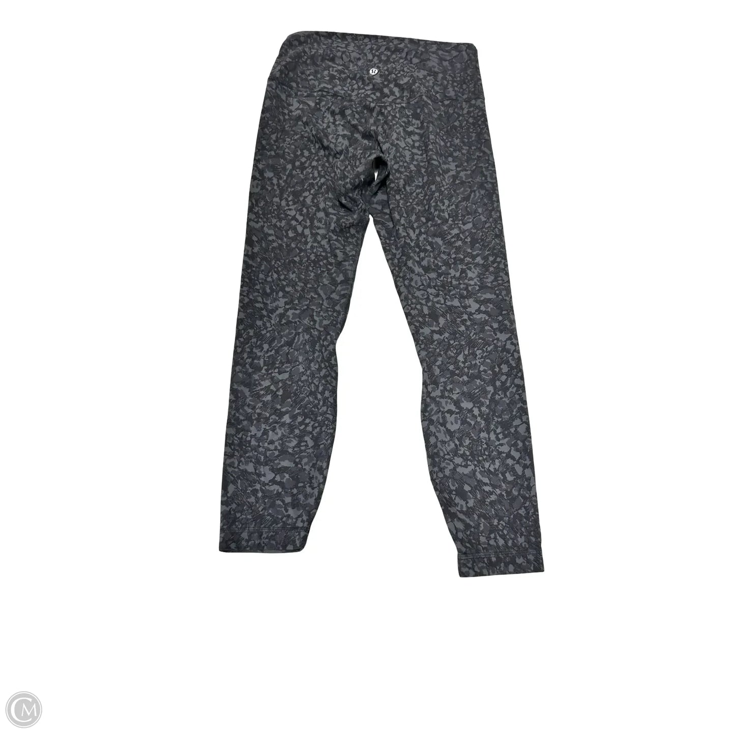 Athletic Leggings By Lululemon In Black & Grey, Size: 8