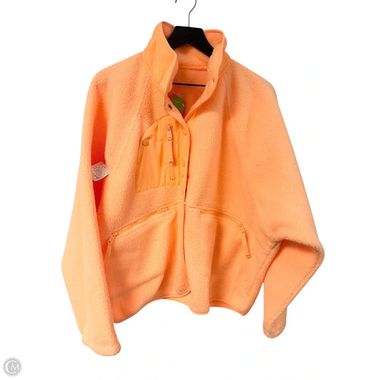 Jacket Fleece By Free People In Orange, Size: L