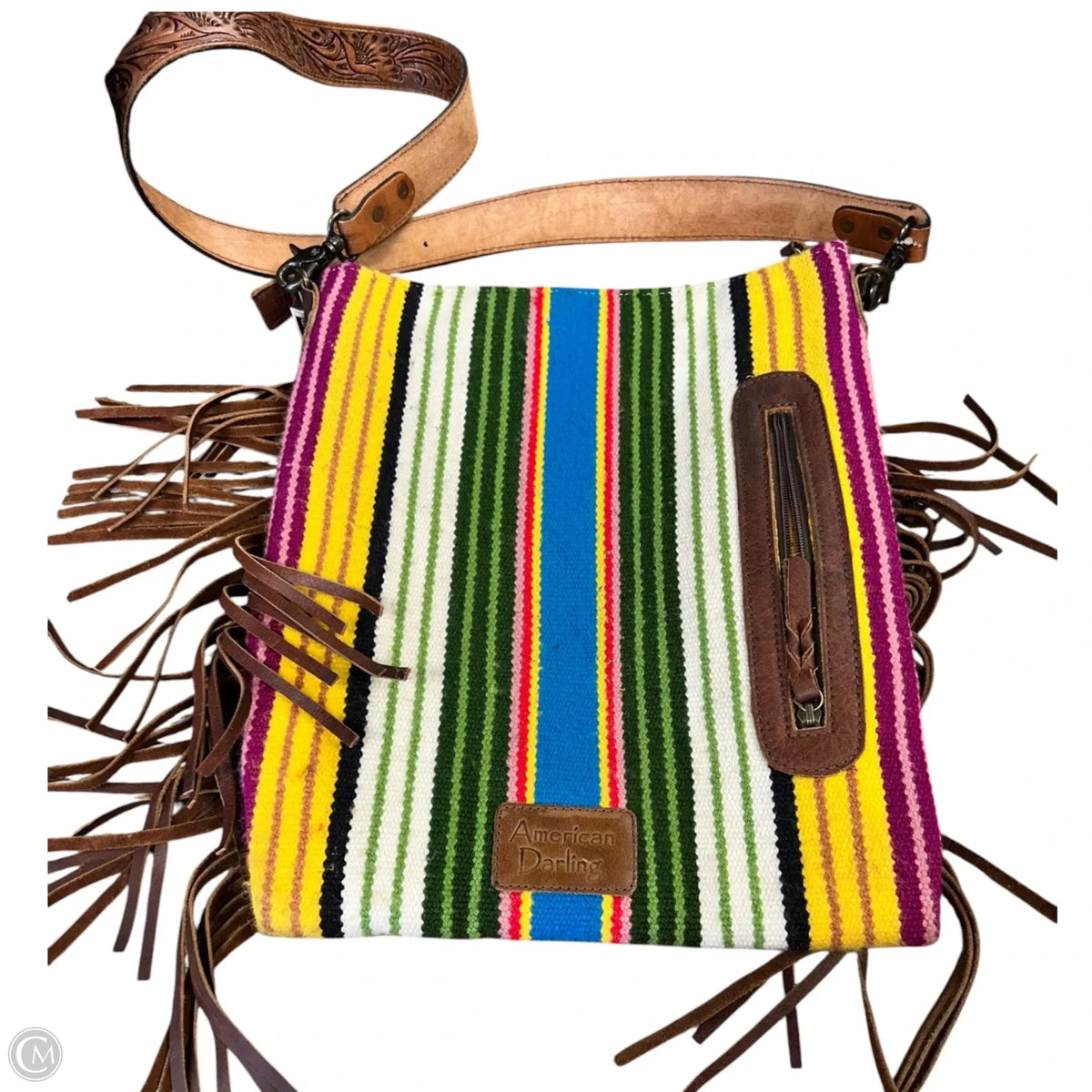 Crossbody Leather By Cma, Size: Large