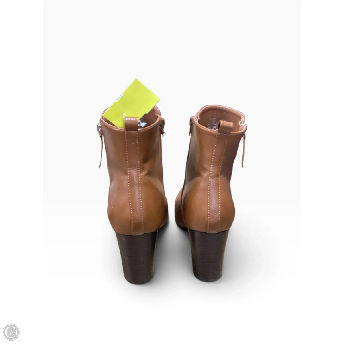 Boots Ankle Heels By Cme In Brown, Size: 11