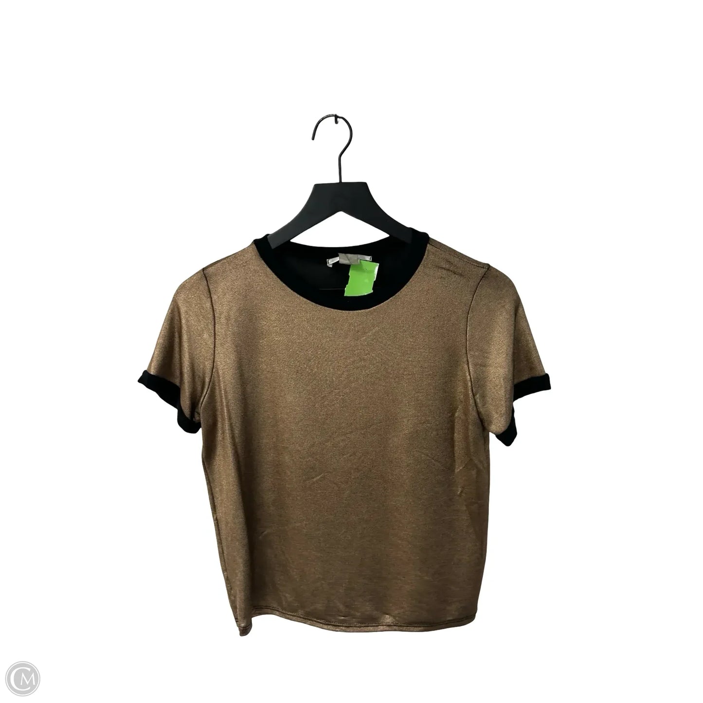 Top Short Sleeve By Gaze In Bronze, Size: M