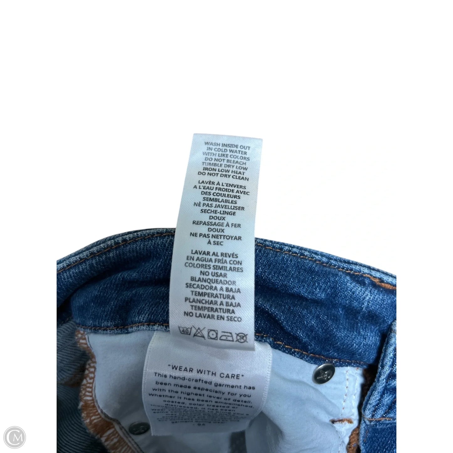 Jeans Straight By Good American In Blue Denim, Size: 4