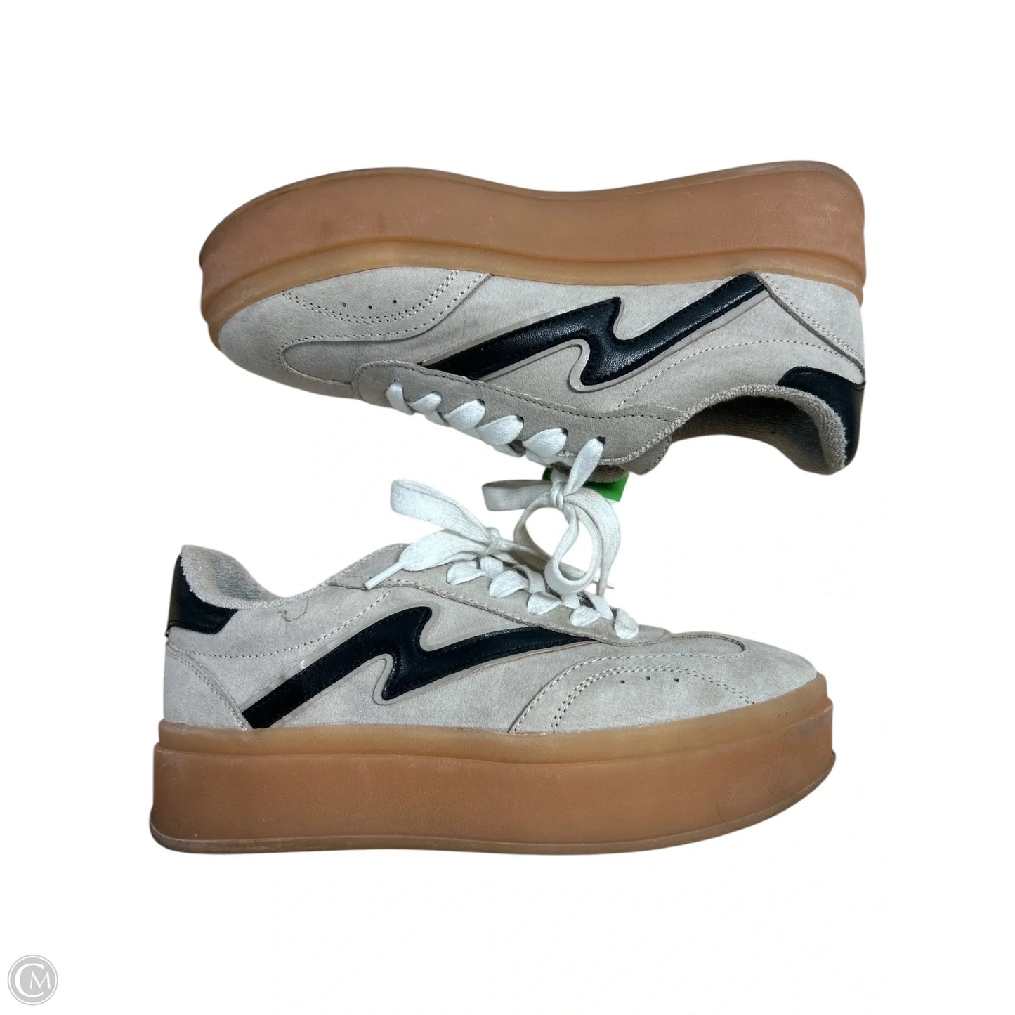 Shoes Sneakers Platform By Madden Girl In Black & Tan, Size: 7