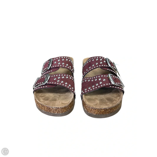 Sandals Flats By Time And Tru In Brown, Size: 10