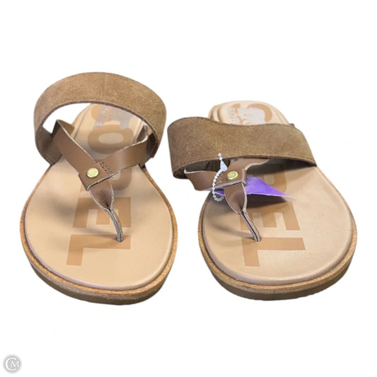 Sandals Flip Flops By Sorel In Tan, Size: 7.5