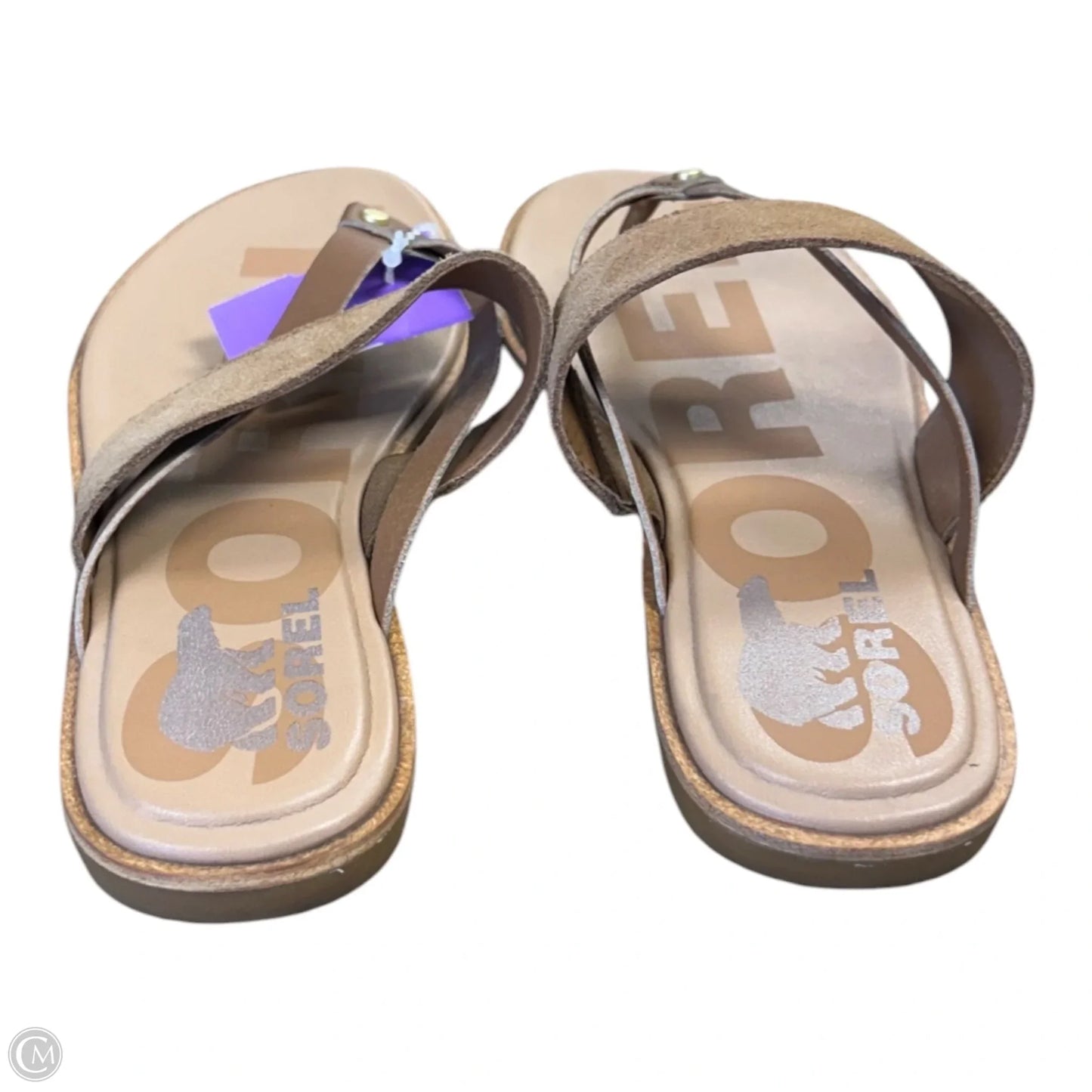 Sandals Flip Flops By Sorel In Tan, Size: 7.5