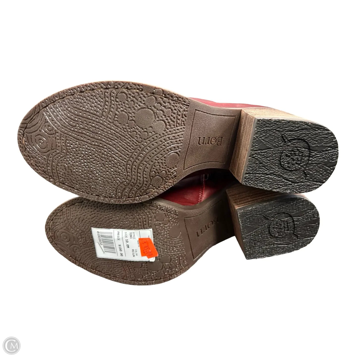 Boots Ankle Heels By Born In Red, Size: 10