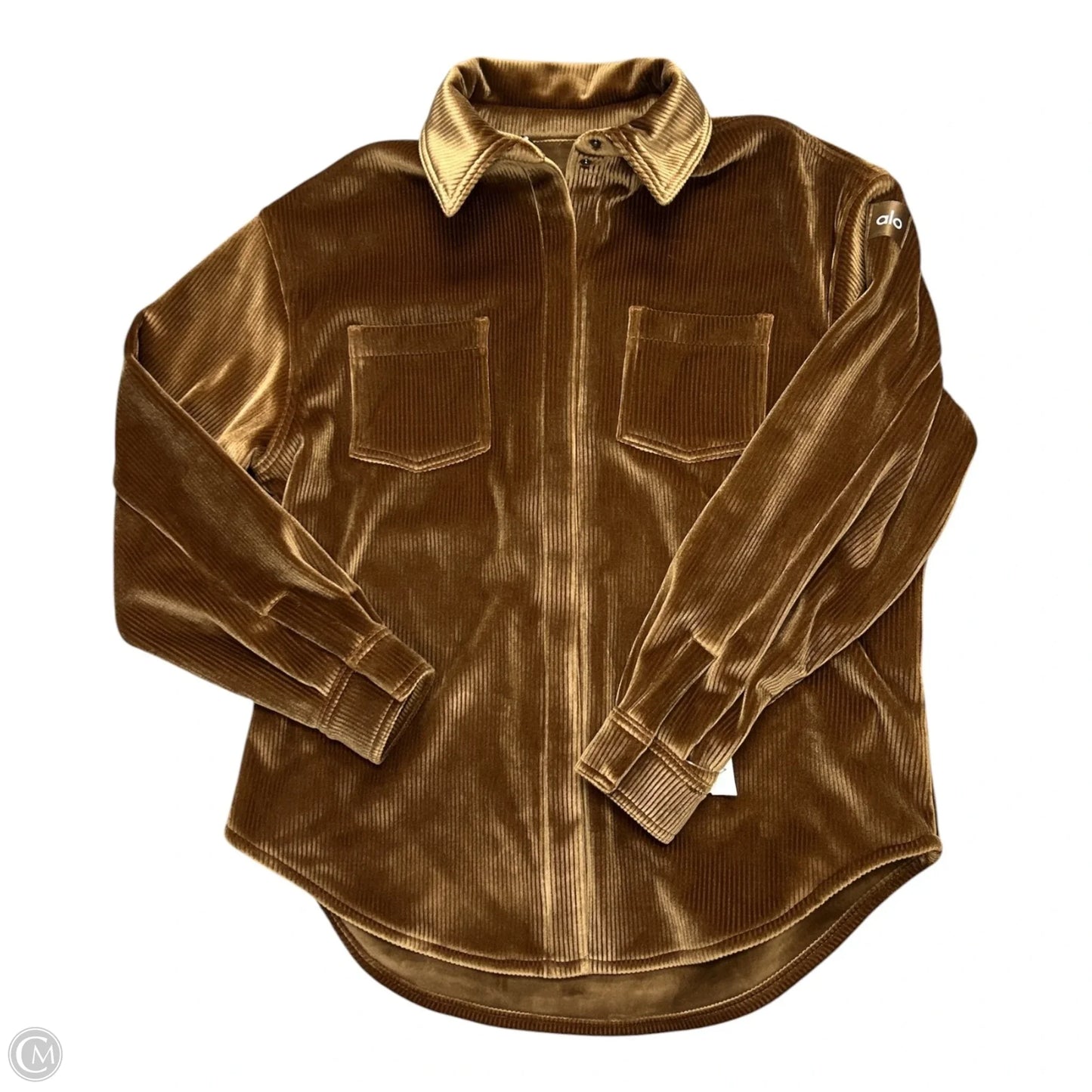 Jacket Shirt By Alo In Brown, Size: Xs