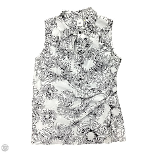 Top Sleeveless By Cabi In Black & White, Size: M