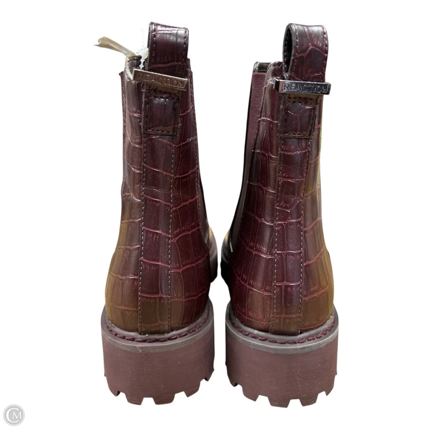Boots Ankle Flats By Kenneth Cole In Maroon, Size: 8.5