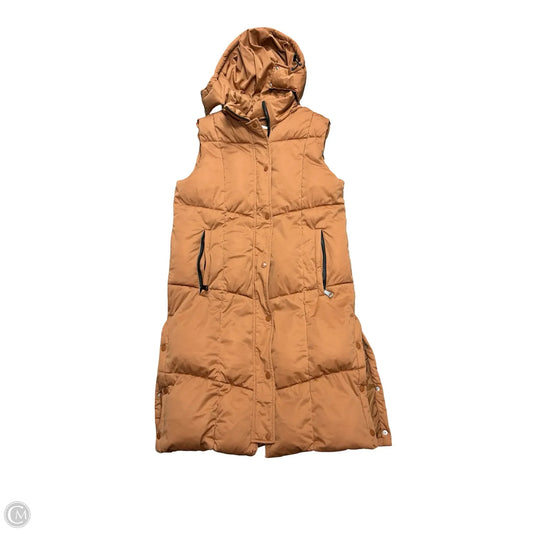 Vest Puffer & Quilted By Avec Les Filles In Orange, Size: M