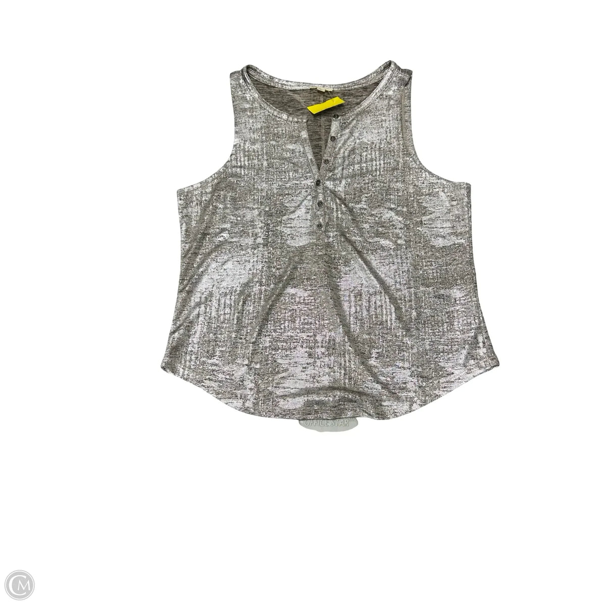 Top Sleeveless By Pilcro In Silver, Size: L