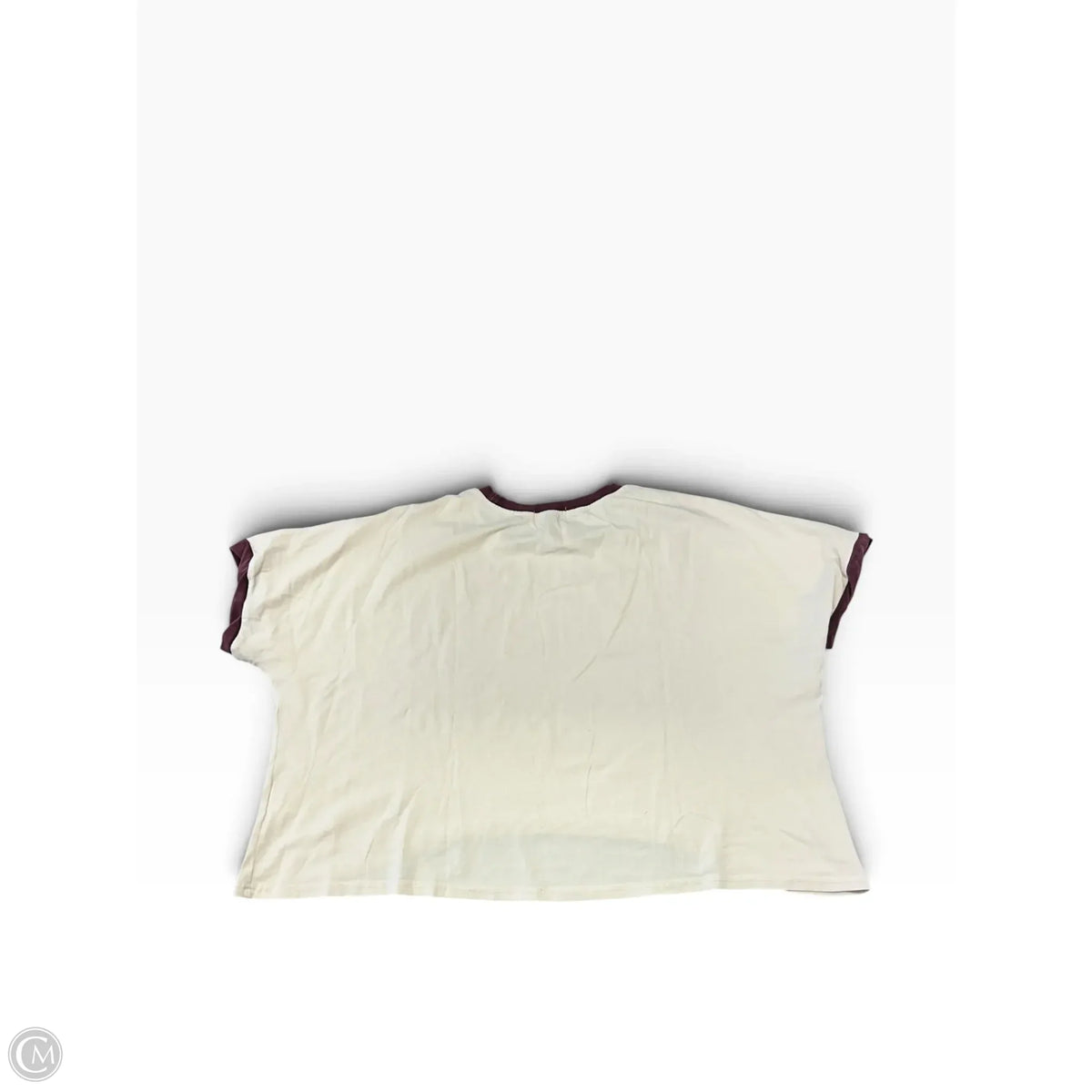 Top Short Sleeve By Cmc In Cream, Size: 2x