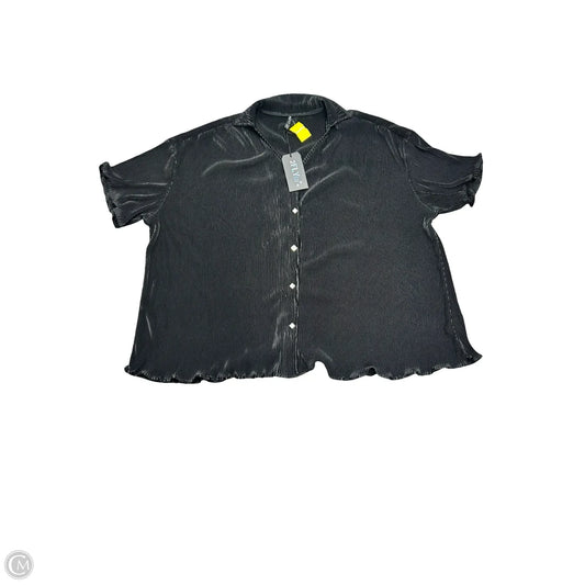 Blouse Short Sleeve By Cmc In Black, Size: Xl
