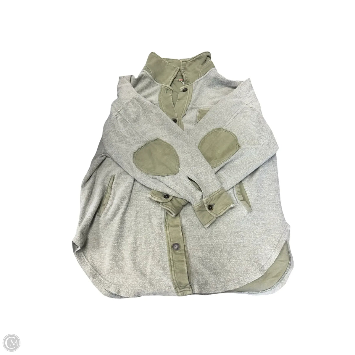 Jacket Shirt By Free People In Green, Size: M