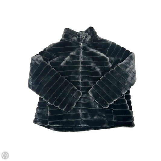 Coat Faux Fur & Sherpa By Weatherproof In Black, Size: 1x