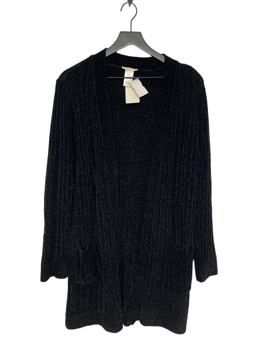 Black Sweater Cardigan Matty M, Size Xl