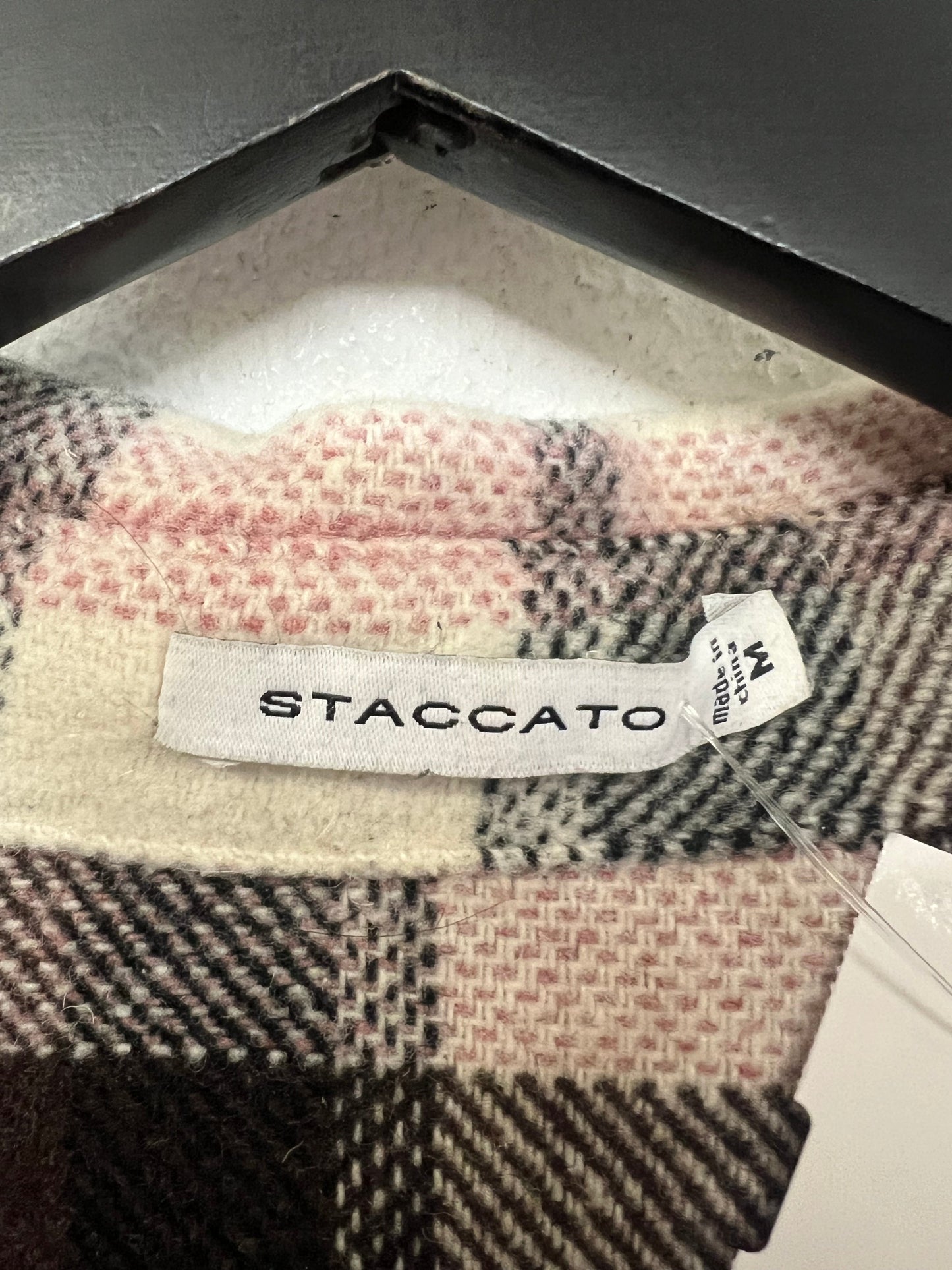 Plaid Pattern Jacket Shirt Staccato, Size M