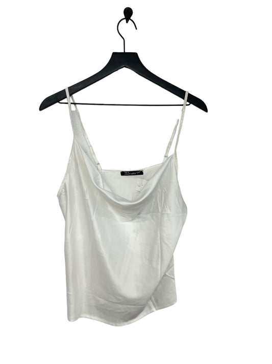 White Top Sleeveless Cme, Size L