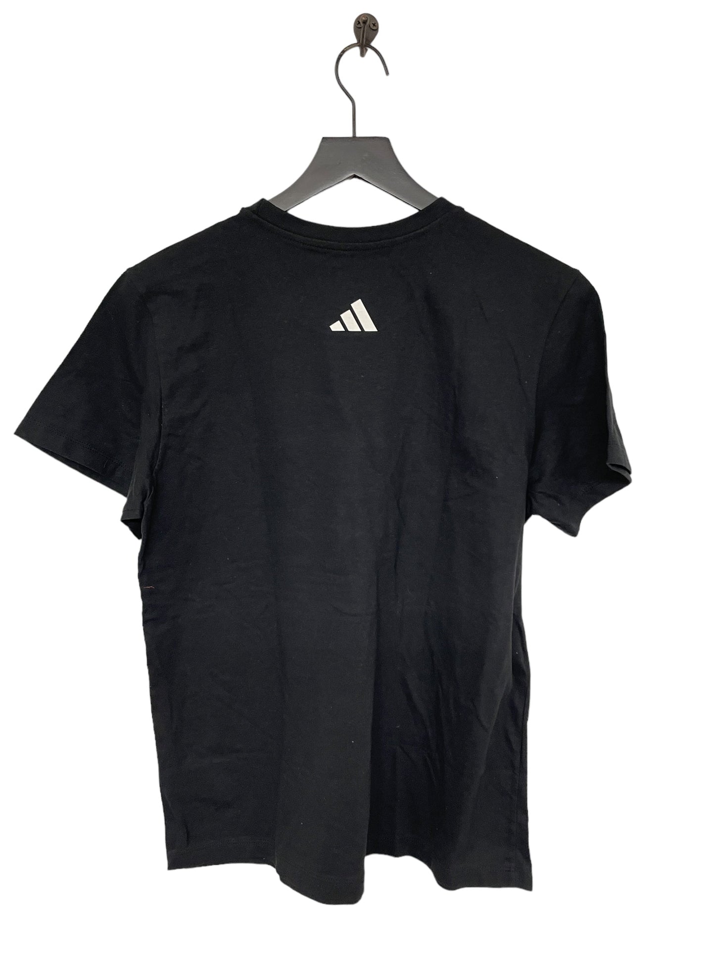 Black Top Short Sleeve Adidas, Size L
