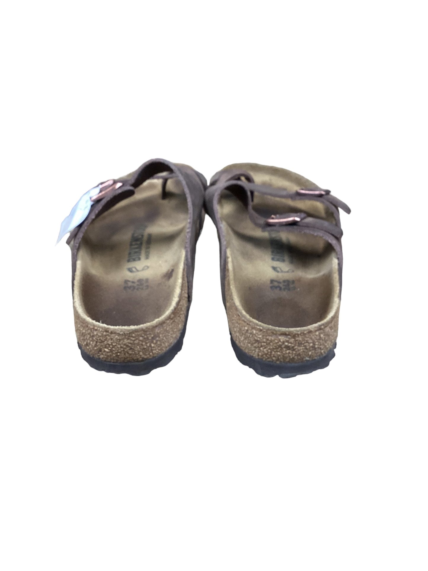 Brown Sandals Flats Birkenstock, Size 6