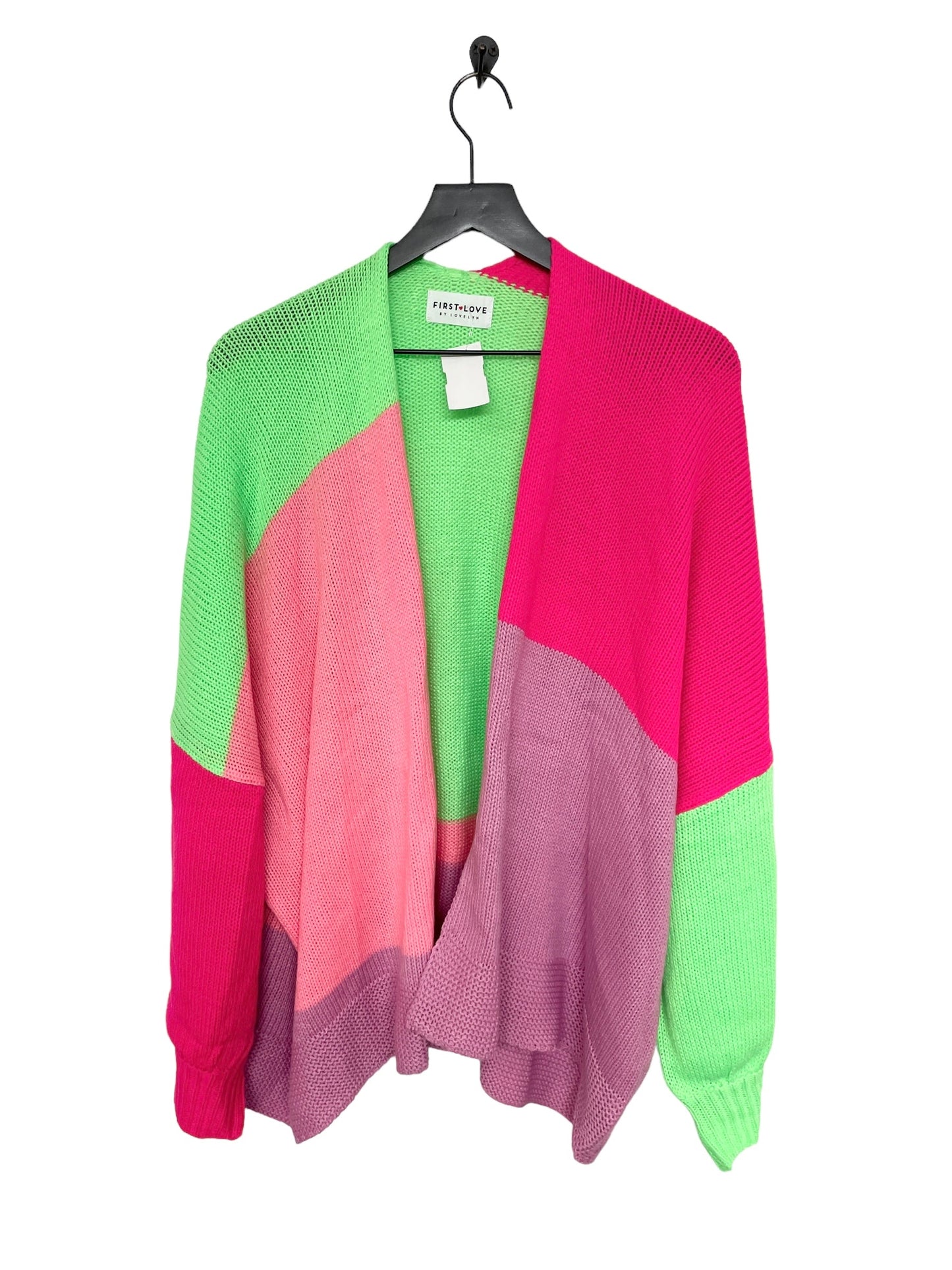 Multi-colored Sweater Cardigan First Love, Size 3x