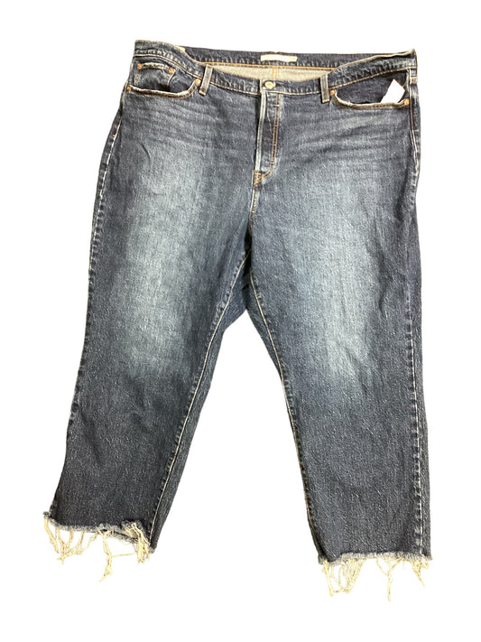 Blue Denim Jeans Straight Levis, Size 22