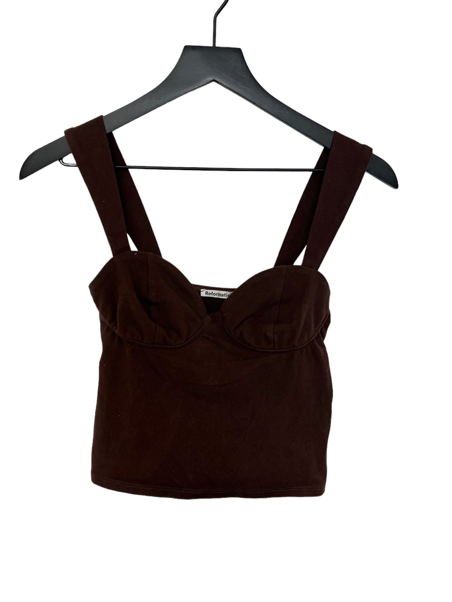 Top Sleeveless By Reformation In Brown, Size: S