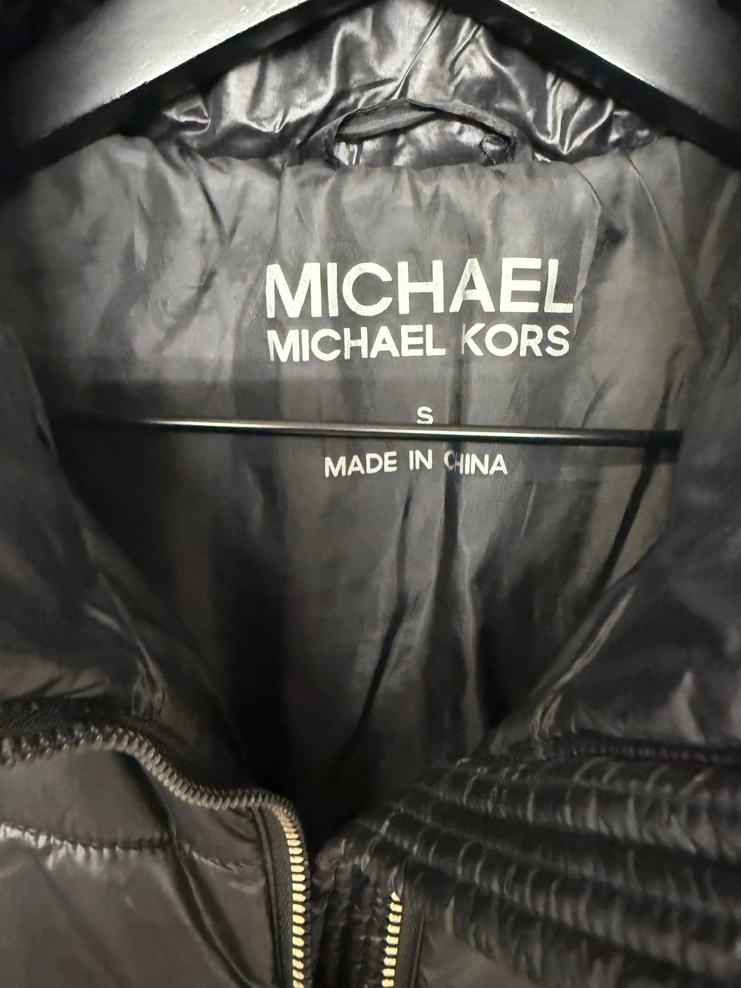 Jacket Puffer & Quilted By Michael By Michael Kors In Black, Size: S