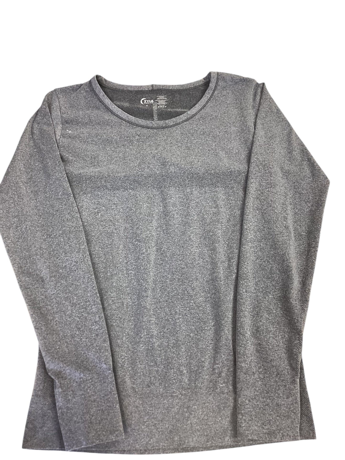 Athletic Top Long Sleeve Crewneck By Zyia In Grey, Size: M