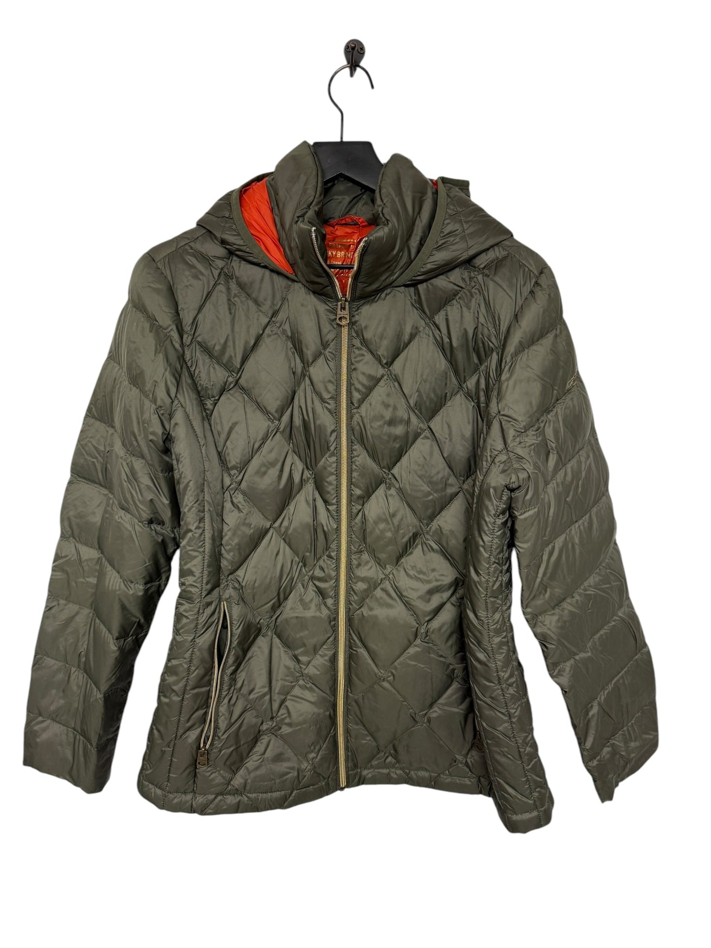 Jacket Puffer & Quilted By Lucky Brand In Green & Orange, Size: Xl